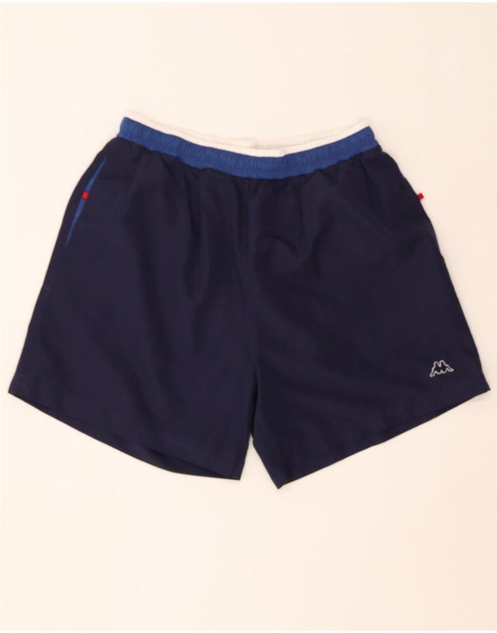 KAPPA Boys Sport Shorts 13-14 Years XL Navy Blue Polyester Vintage Kappa and Second-Hand Kappa from Messina Hembry 