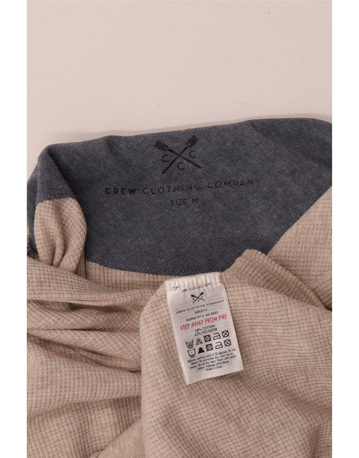 Crew Clothing Мужской джемпер с капюшоном среднего бежевого цвета, хлопок