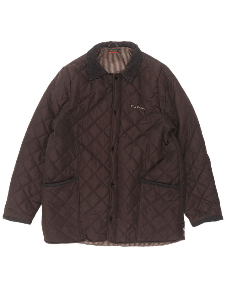 Мужская стеганая куртка Pierre Cardin UK 44 2XL коричневая из полиэстера