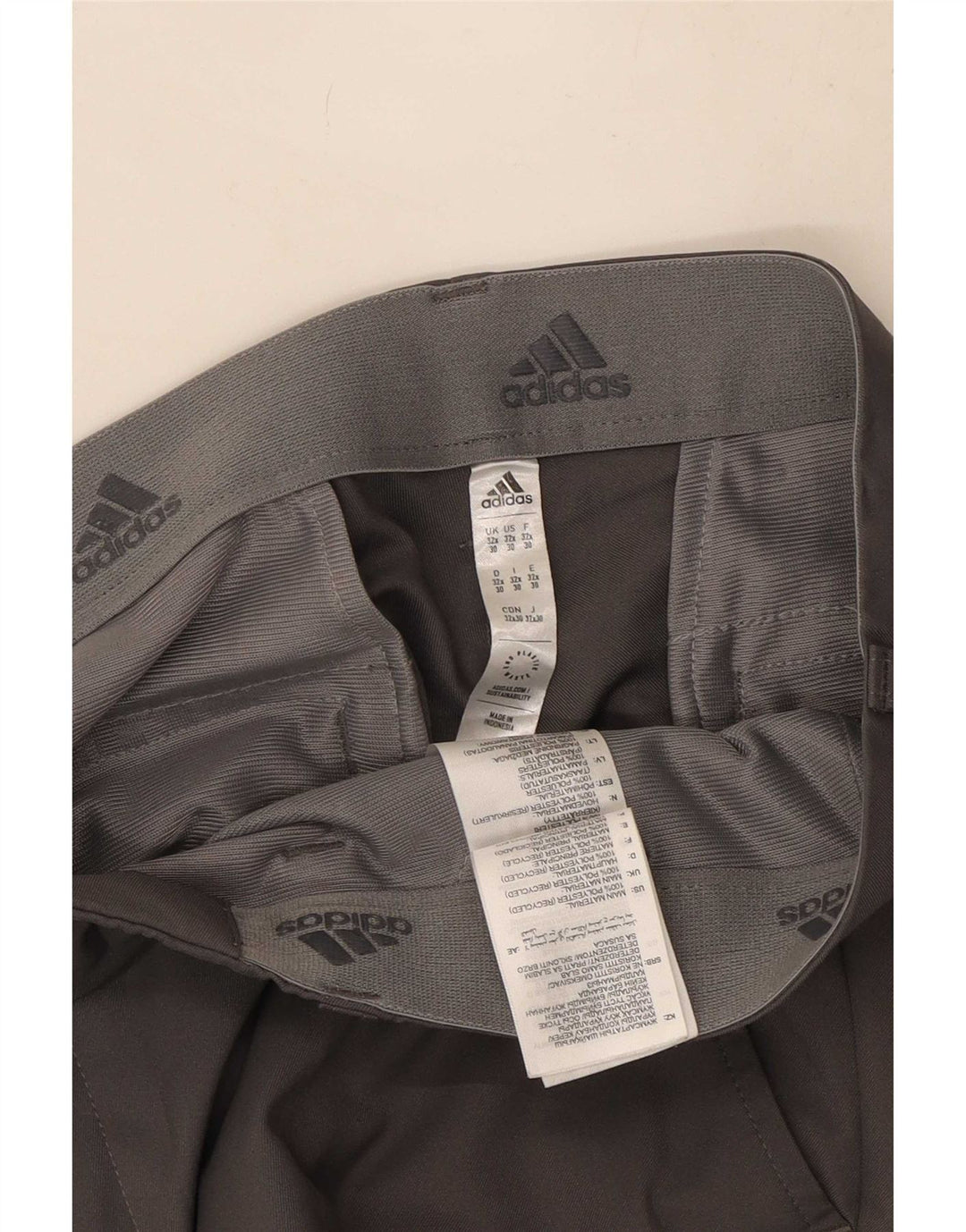 Мужские прямые брюки-чиносы Adidas W32 L30, серый полиэстер