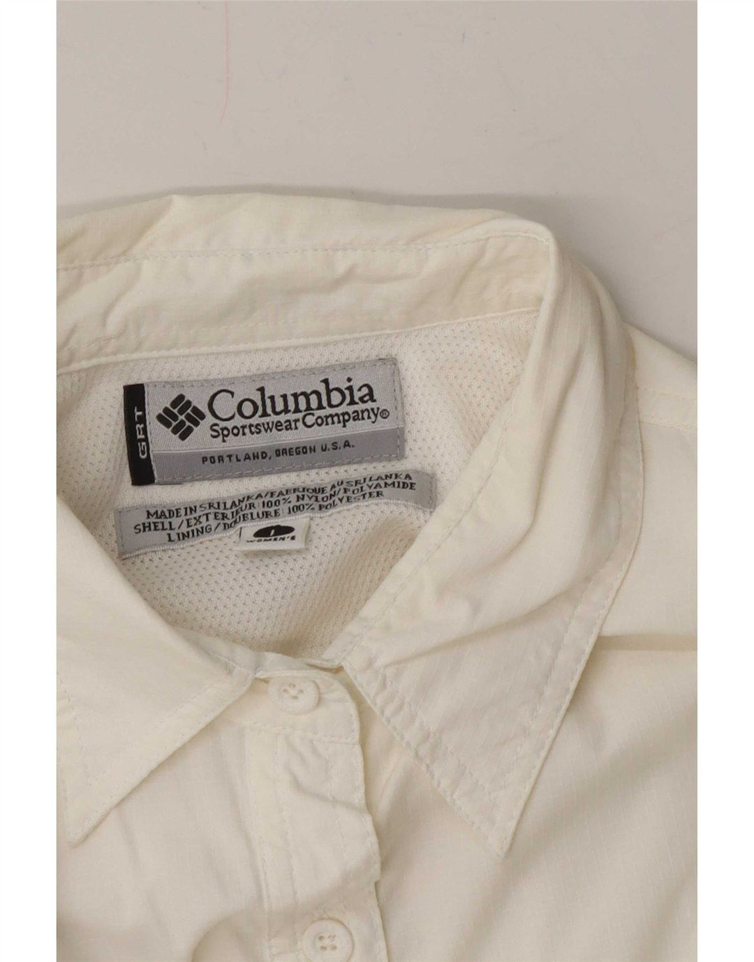 Женская рубашка Columbia UK 16, большая белая нейлоновая ткань