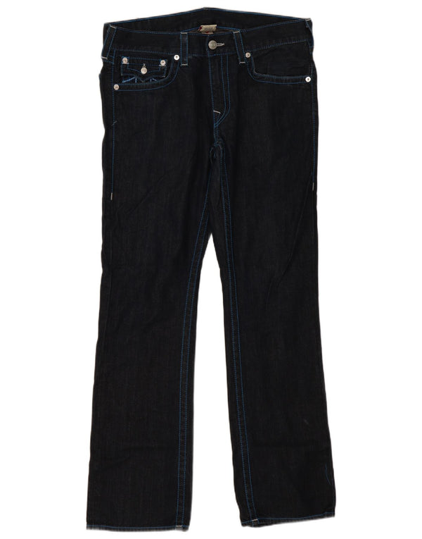 Мужские прямые джинсы True Religion W33 L35, темно-синий хлопок