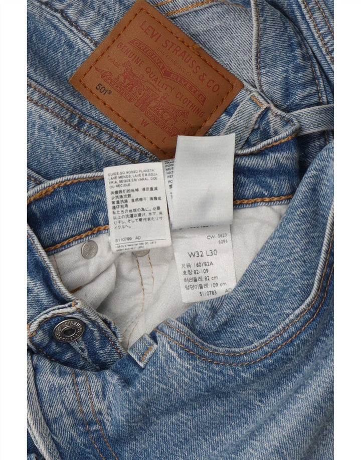 Мужские прямые джинсы Levi's 501 W32 L30 синие, хлопок
