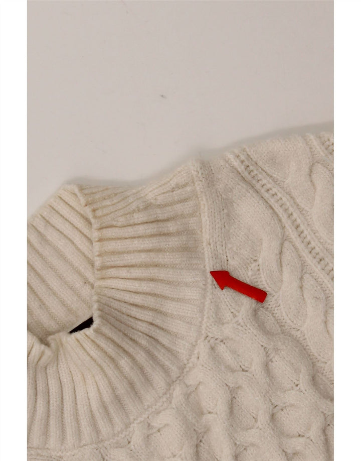 Женский джемпер с высоким воротником Marks & Spencer UK 14, средний белый