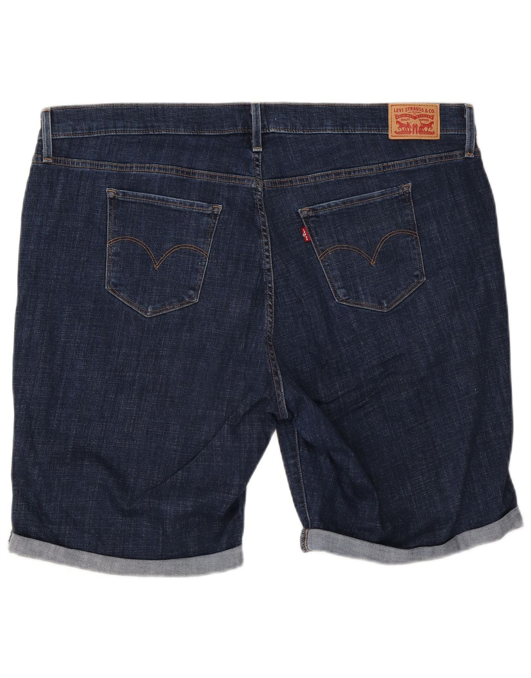 Женские джинсовые шорты-бермуды Levi's классического кроя США 22 3XL W44 Темно-синие