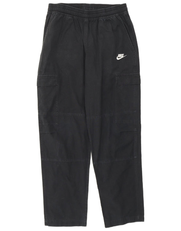 Мужские прямые брюки-карго Nike, маленькие W29 L28, черные, хлопковые