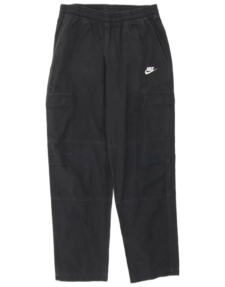 Мужские прямые брюки-карго Nike, маленькие W29 L28, черные, хлопковые