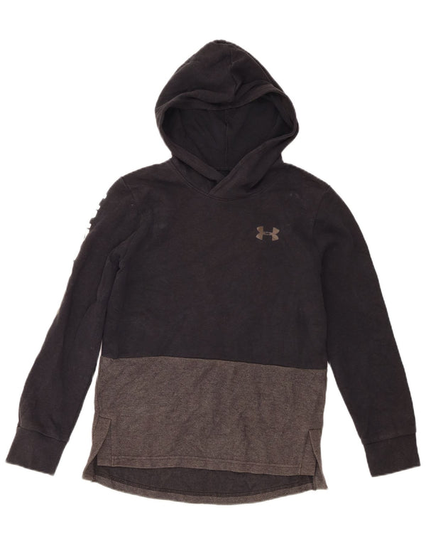 Джемпер с капюшоном Under Armour для мальчиков 9–10 лет, средний серый цвет с цветными блоками
