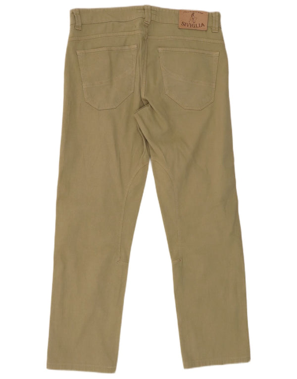 SIVIGLIA Мужские прямые повседневные брюки W31 L28, зеленый хлопок