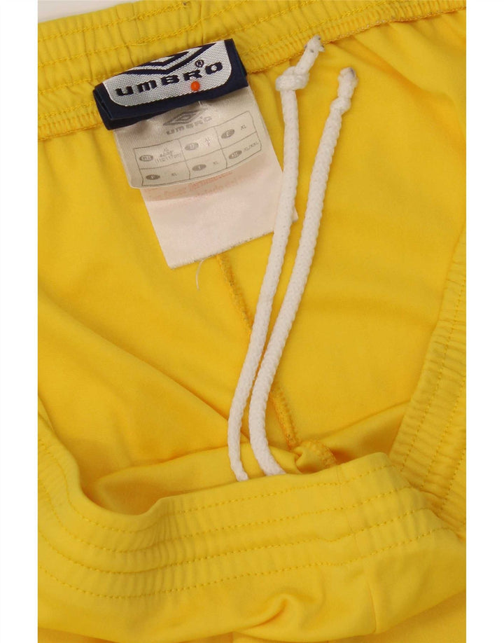 Мужской комплект из 2 предметов с графикой Umbro XL, желтый полиэстер с цветными блоками