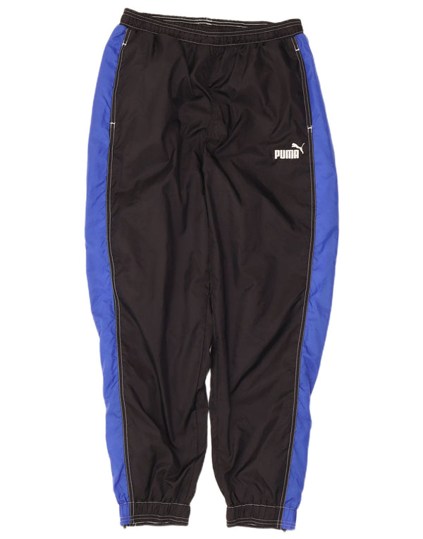 Мужские спортивные брюки Puma, джоггеры, средний черный, полиамид с цветными блоками