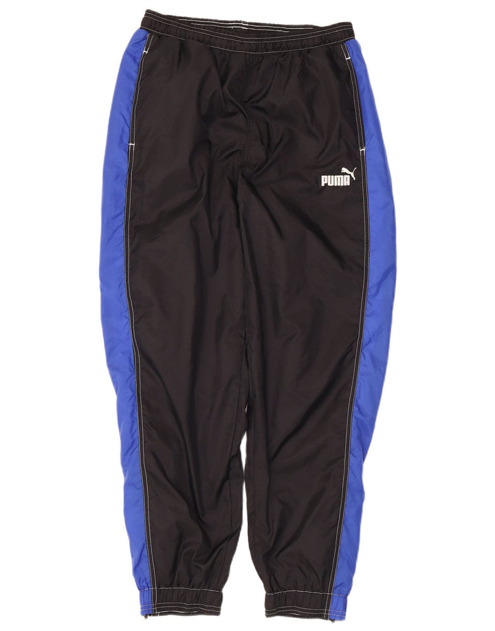 Мужские спортивные брюки Puma, джоггеры, средний черный, полиамид с цветными блоками