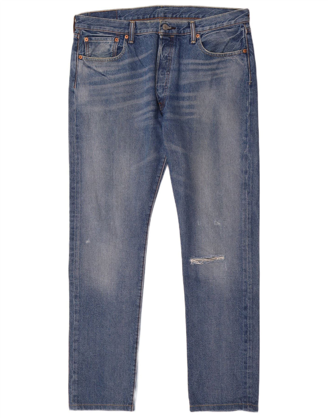 Мужские прямые джинсы Levi's 501 W36 L34 синие, хлопок