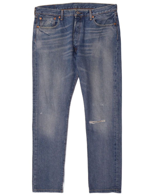 Мужские прямые джинсы Levi's 501 W36 L34 синие, хлопок