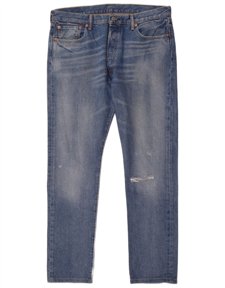Мужские прямые джинсы Levi's 501 W36 L34 синие, хлопок