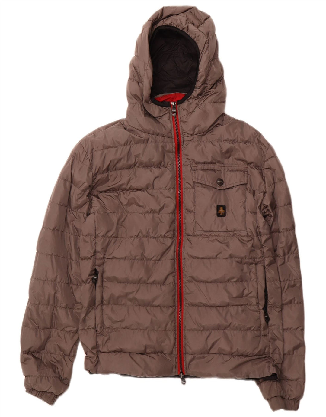 REFRIGIWEAR Mens Hooded Padded Jacket EU 46 Small Grey Polyamide