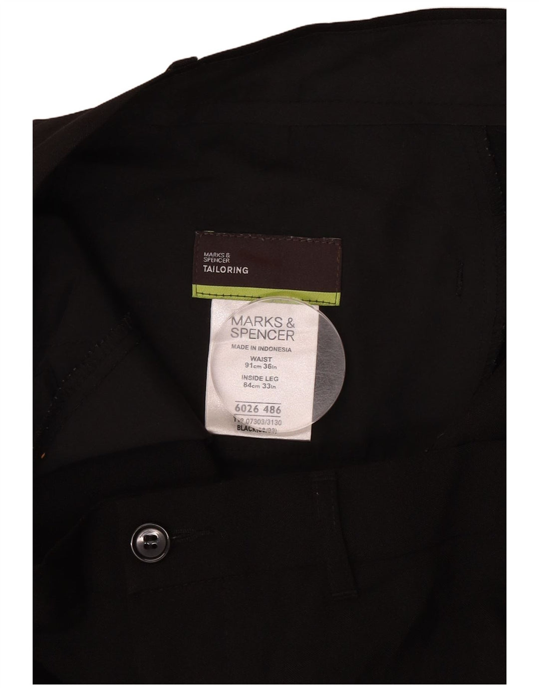 Мужские прямые брюки-чиносы Marks & Spencer W36 L33 черные