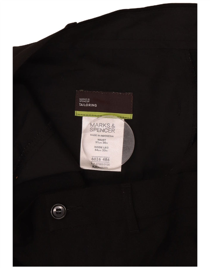 Мужские прямые брюки-чиносы Marks & Spencer W36 L33 черные