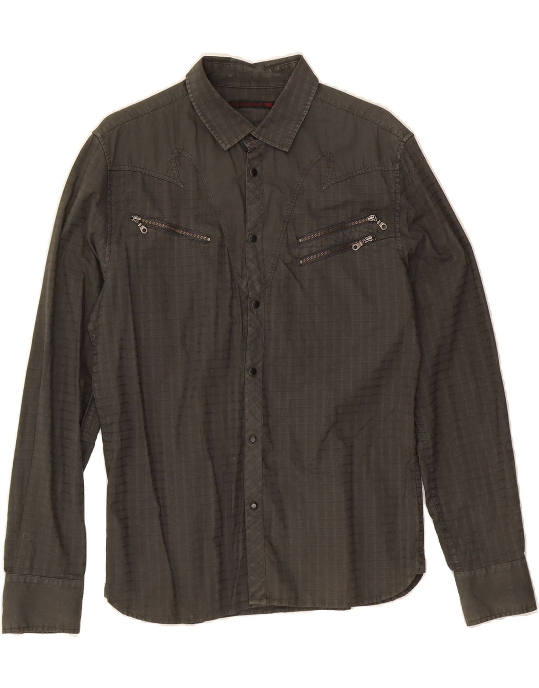 LEVI'S Mens Shirt Medium Grey Check Cotton Vintage Levi's and Second-Hand Levi's from Messina Hembry 