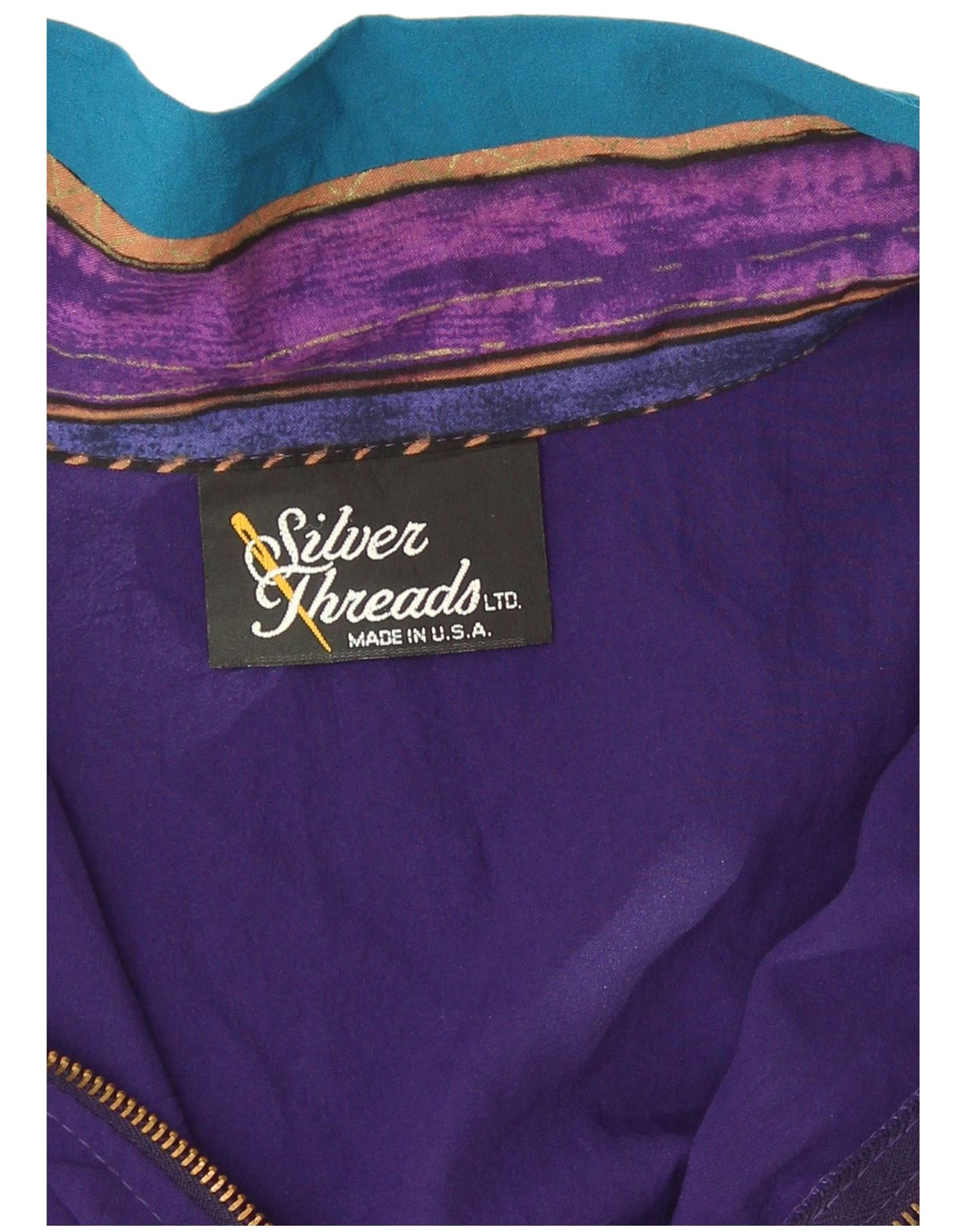 Винтажный женский спортивный костюм, верхняя куртка UK 16, большой разноцветный цветной блок