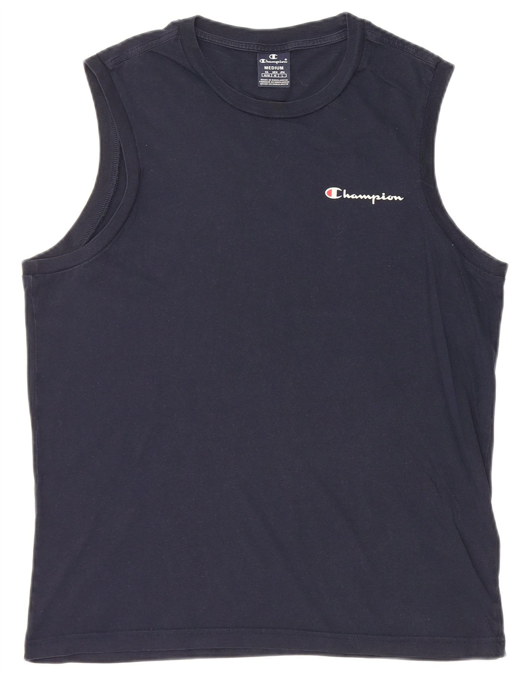 Мужской жилет Champion среднего размера, темно-синий, хлопок