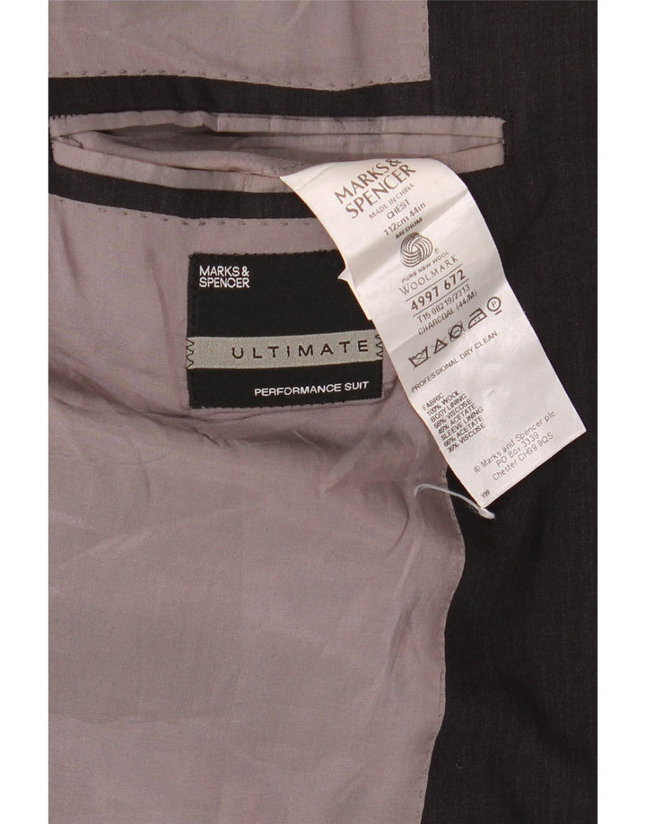 Мужской пиджак Marks & Spencer на 2 пуговицах, Великобритания 44, 2XL, черный, шерстяной