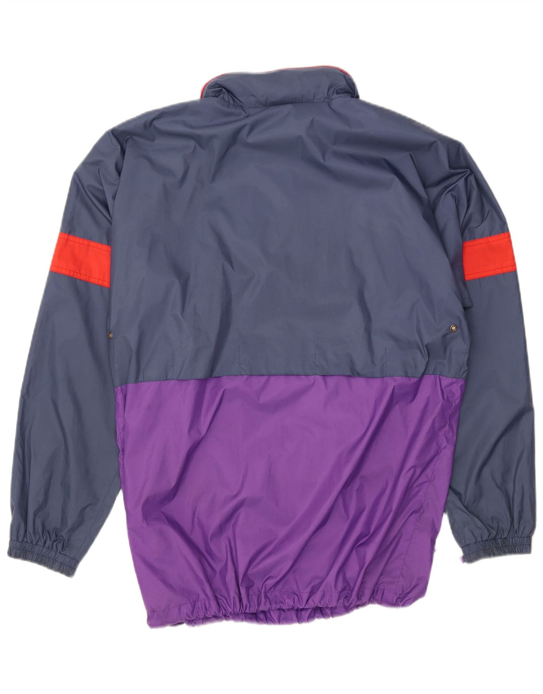 Мужская куртка-анорак VINTAGE с капюшоном UK 38, средний темно-синий, цветной блок