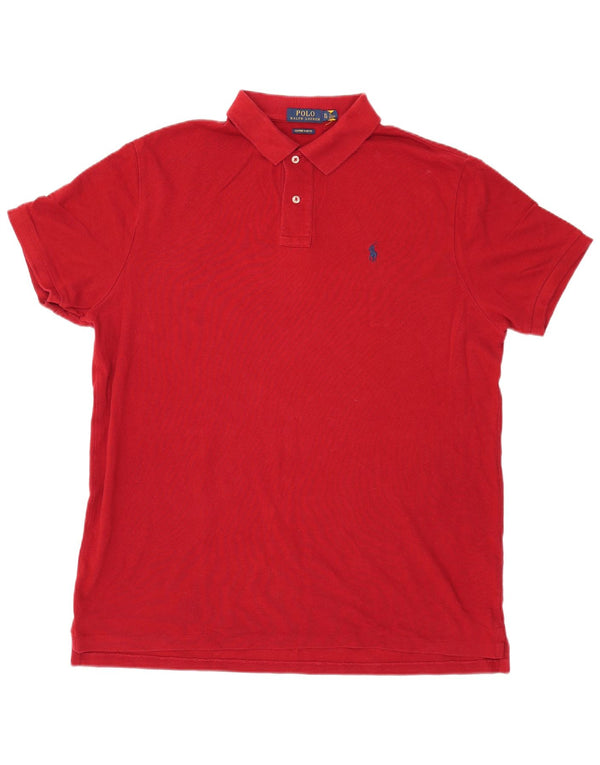 Polo Ralph Lauren Mens Custom Slim Fit Polo Shirt XL Red Cotton