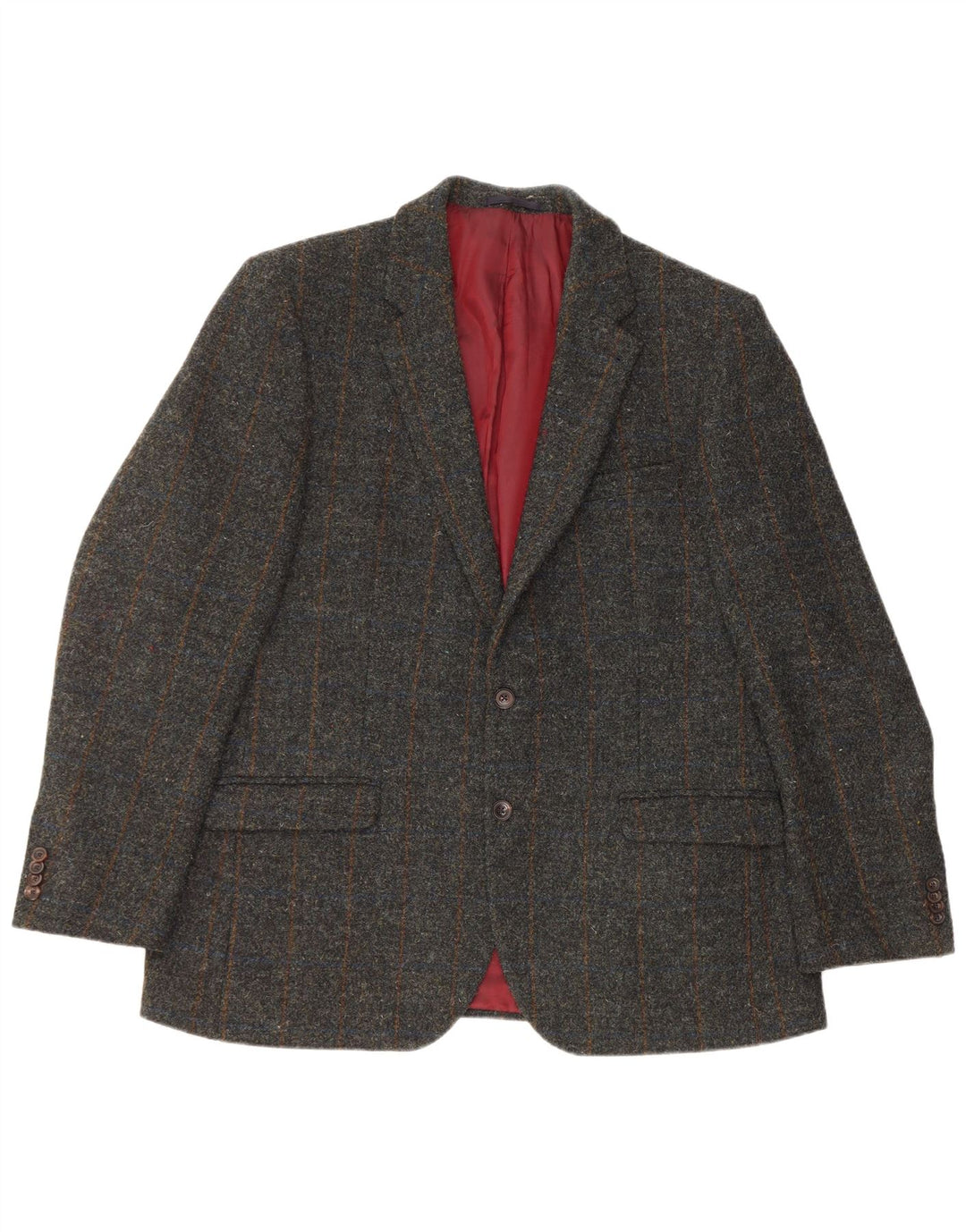 Мужской пиджак MARKS & SPENCER на 2 пуговицах, ЕС 54, 2XL, зеленая клетка, новая шерсть