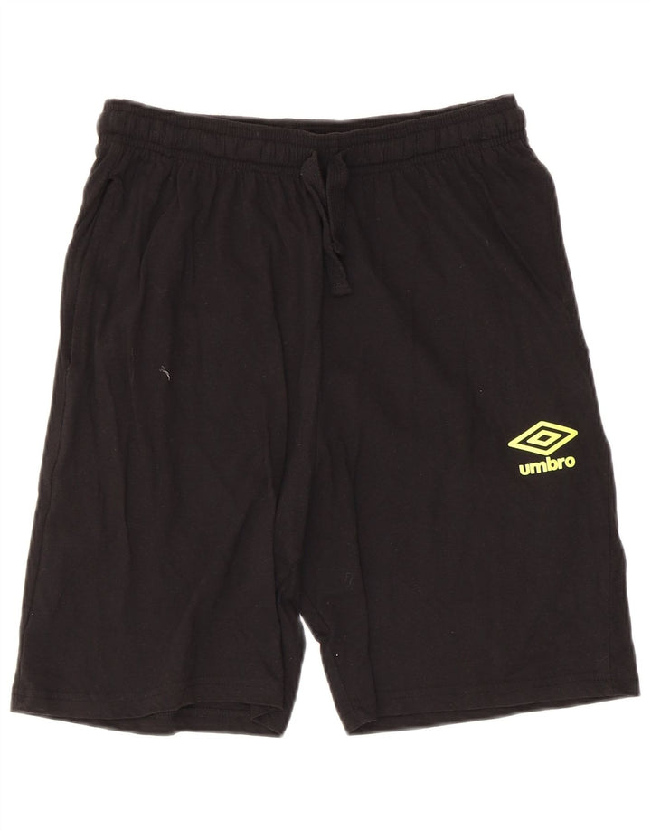 Umbro Мужские спортивные шорты с графикой среднего размера, черные, хлопковые
