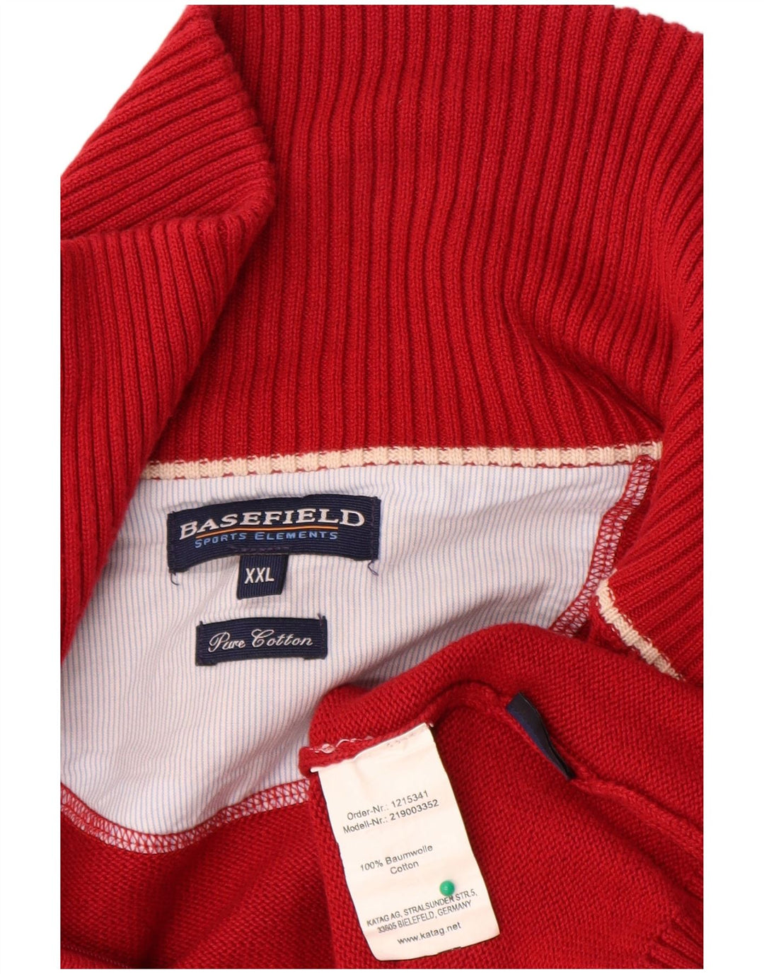 Мужской кардиган Basefield 2XL Красный Хлопок