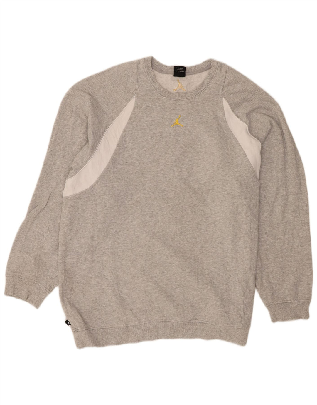 Мужской свитшот Jordan 2XL, серый хлопок с цветными блоками