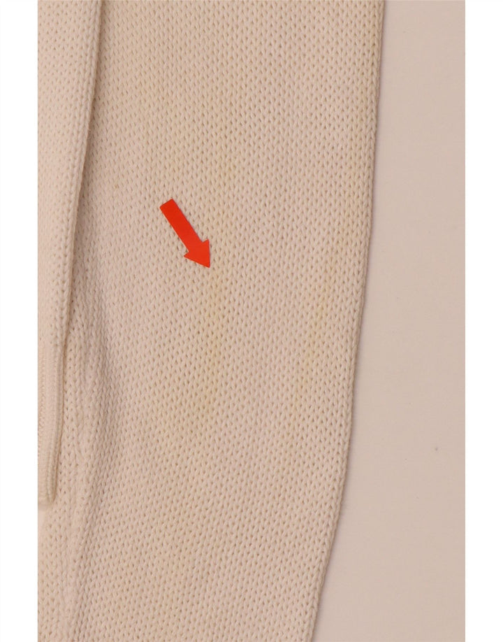 Женский джемпер с v-образным вырезом ARMANI JEANS UK 16, большой белый хлопок