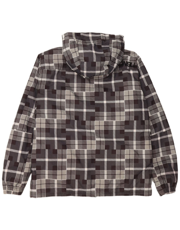 Мужская ветровка с капюшоном O'NEILL UK 40, большая серая с геометрическим рисунком