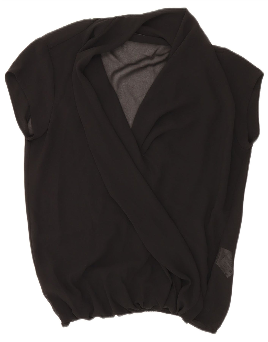 Женская прозрачная блузка Sandro Ferrone Top UK 10, маленький черный полиэстер