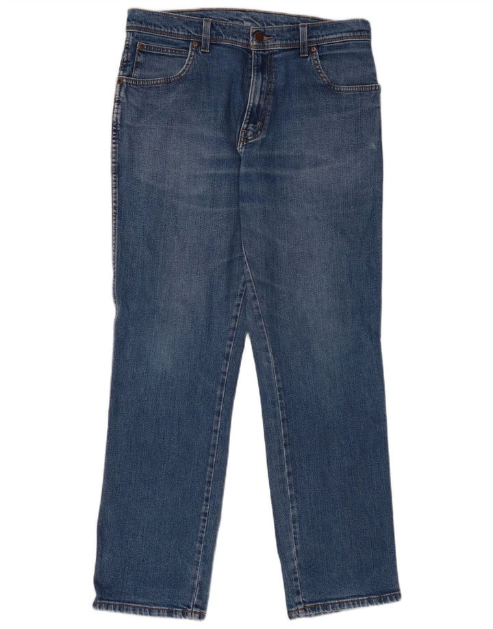 Мужские прямые джинсы Wrangler W34 L32, синий хлопок