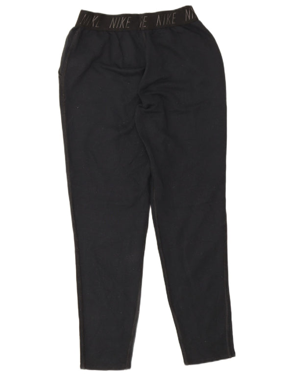 Женские спортивные брюки с графическим рисунком Nike Dri Fit UK 10, маленькие черные полиэстер