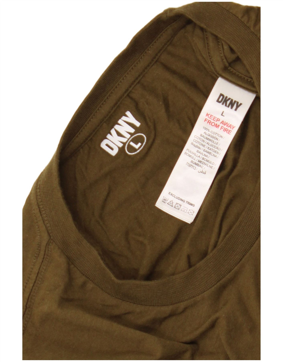Мужская футболка Dkny, большой хлопок цвета хаки