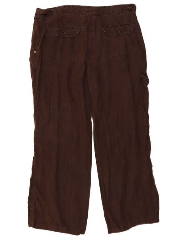 Женские прямые брюки карго Marks & Spencer UK 16, большие W34 L28, коричневые