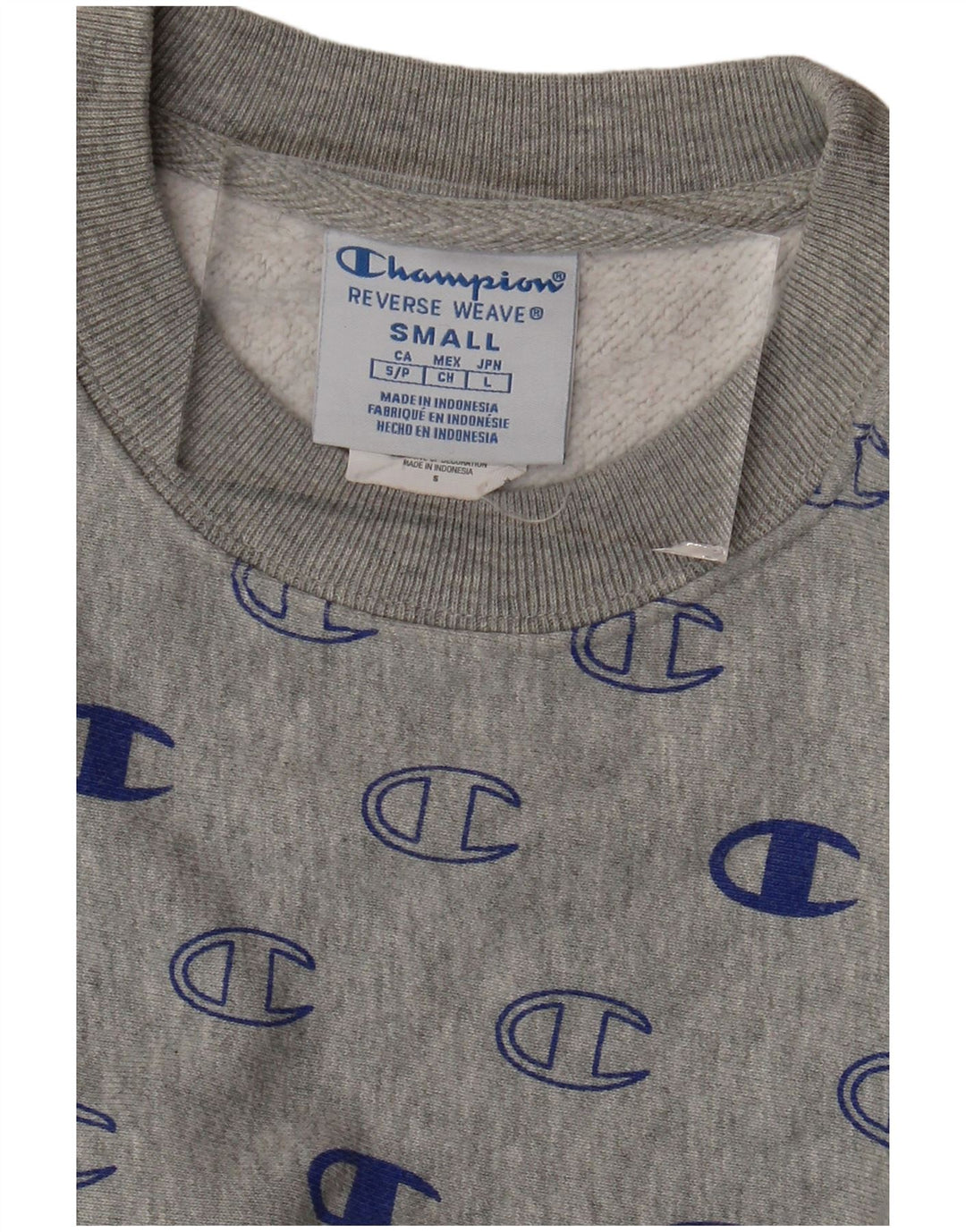 Женский джемпер свободного кроя CHAMPION обратного плетения UK 10, маленький серый цвет