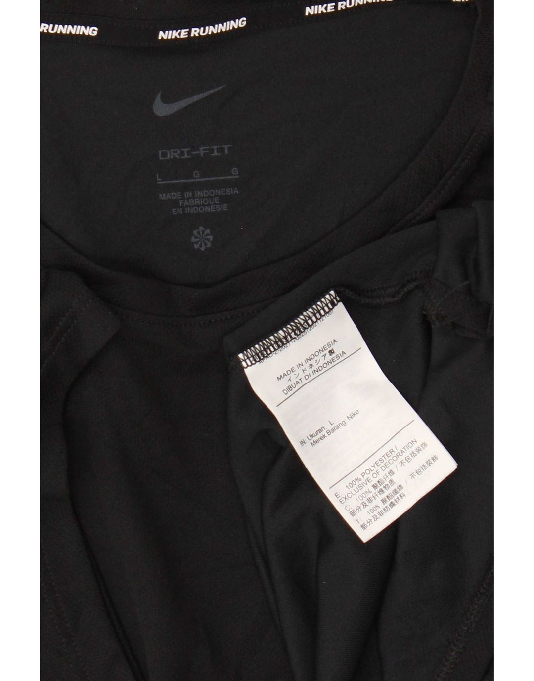 Мужская футболка Nike Dri Fit, большой черный полиэстер