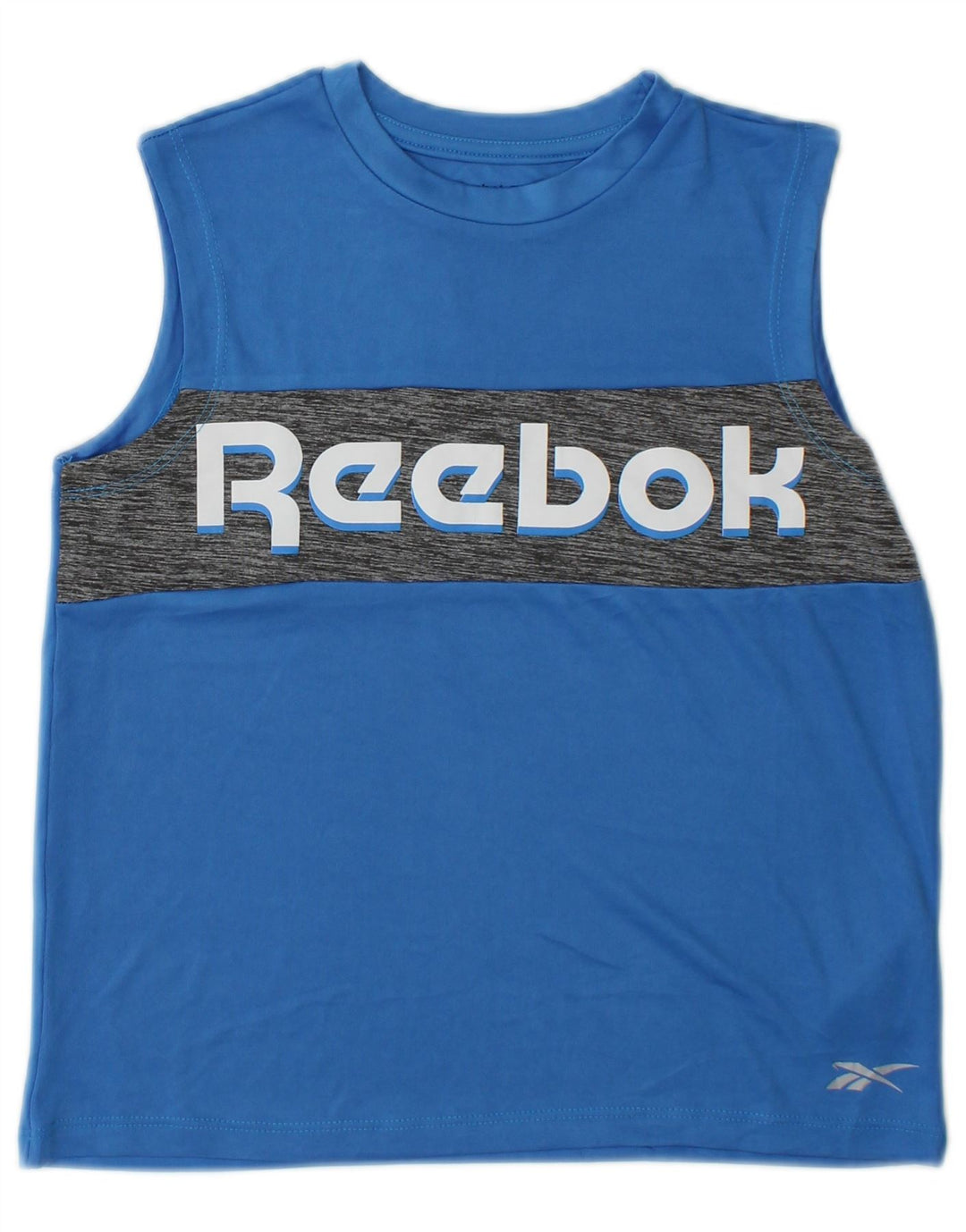 Жилет Reebok с рисунком для мальчиков, 10–11 лет, синий, полиэстер с цветными блоками