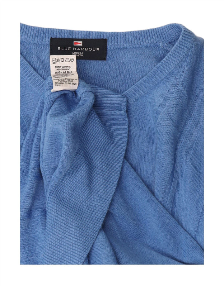 Женский джемпер с v-образным вырезом Marks & Spencer Blue Harbour, Великобритания, 10, маленький
