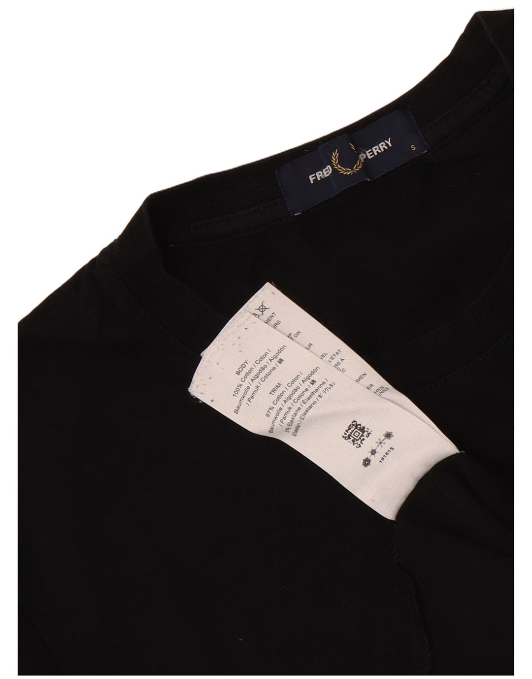 Мужская футболка с рисунком Fred Perry, маленький черный хлопок