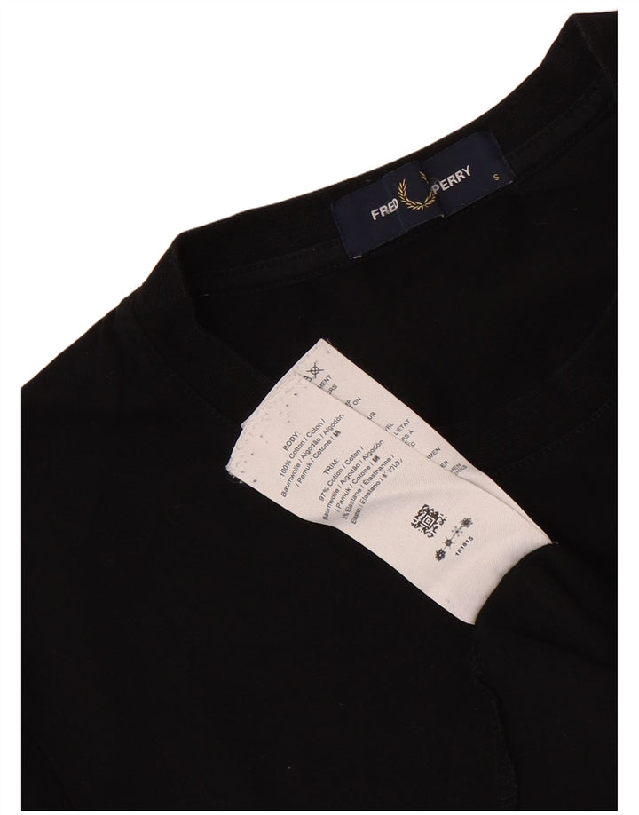 Мужская футболка с рисунком Fred Perry, маленький черный хлопок