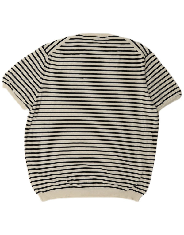 Женская футболка стандартного размера Zara UK 18 XL, белая полоска