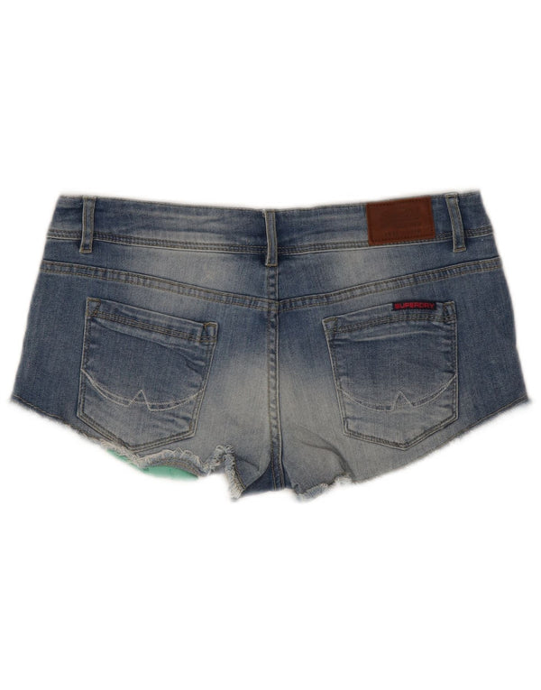 Женские джинсовые шорты Superdry с низкой талией W30, средний синий хлопок