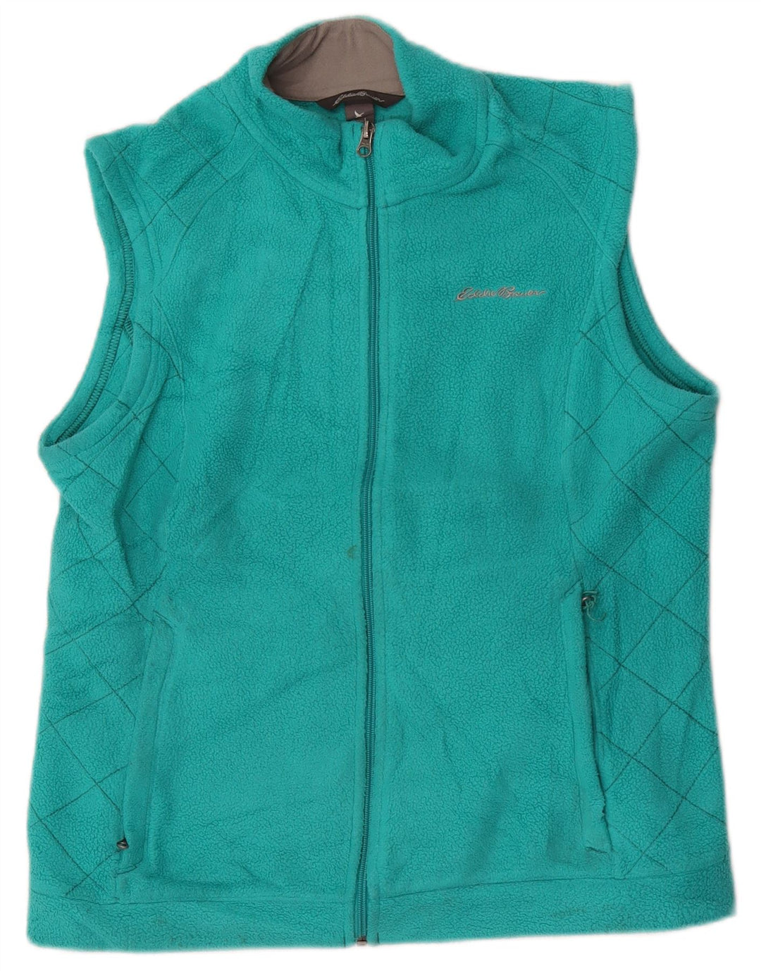 Женский флисовый жилет Eddie Bauer UK 16, большой бирюзовый полиэстер