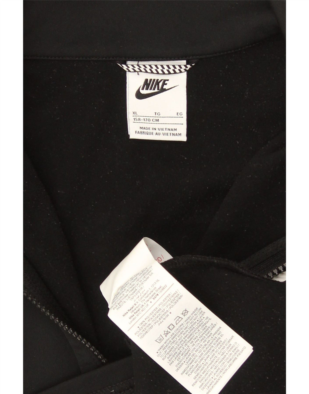 Спортивный костюм Nike для мальчиков с графическим рисунком, куртка 13–14 лет, XL, черный полиэстер