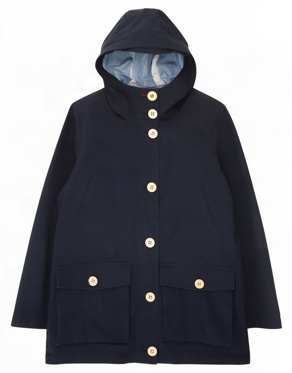 Canadiens Womens Hooded Rain Jacket UK 8 Small Navy Blue Polyester